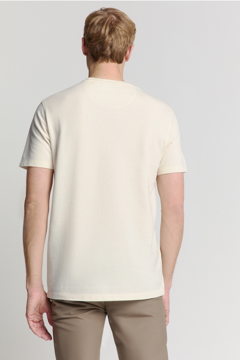 NO-EXCESS t-shirt crewneck solid relief knit